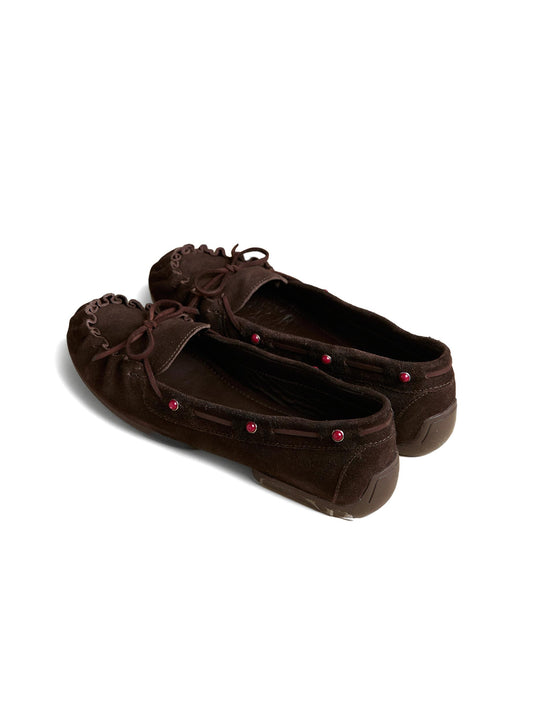 SUEDE LOAFER WITH STUDS