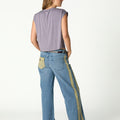 BLUE DENIM CONTRAST STRAP