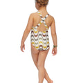 Traje baño ondas mostaza