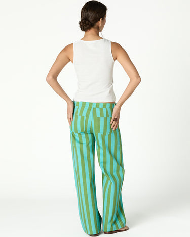 BLUE STRIPED TROUSERS