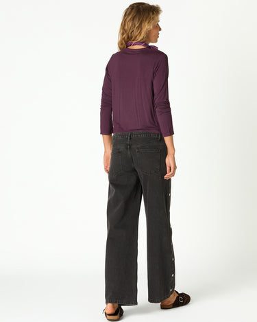 ANTHRACITE SIDE BUTTON TROUSERS