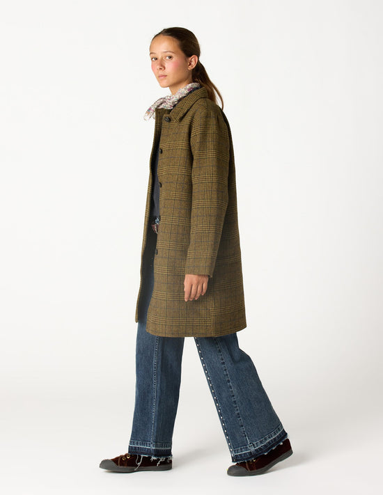 ABRIGO CUELLO PICO CUADRO GREEN