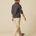 BLUE POLO BROWN STRIPE