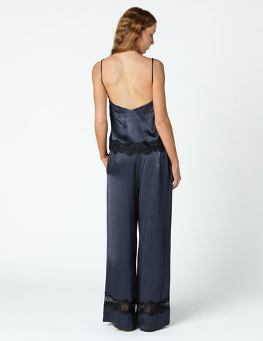 TOP AZUL LACE