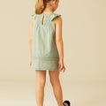 VESTIDO JARETAS VOLANTE VERDE