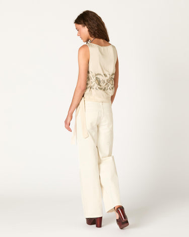 TOP 20'S EMBROIDERED ECRU