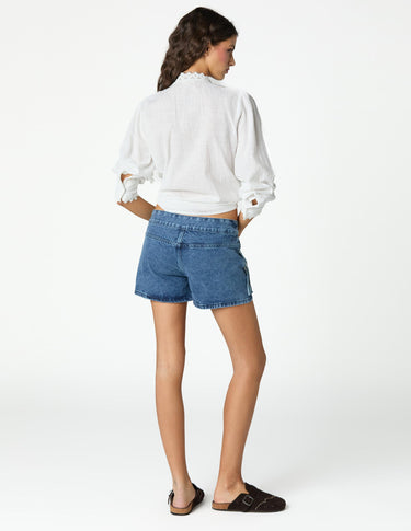 RAW DRAWSTRING LACE SHIRT