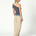 ASYMMETRIC RUCHED ANTHRACITE TOP