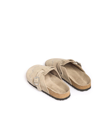 STUDDED SUEDE CLOG