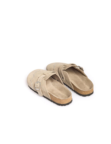 STUDDED SUEDE CLOG