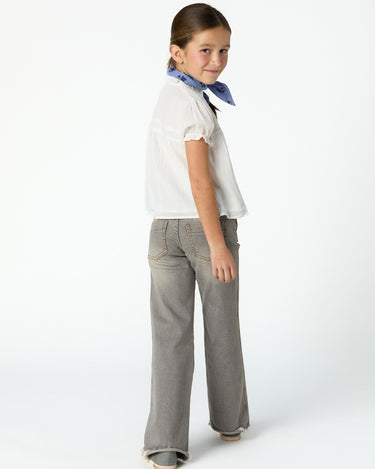 Gray denim cargo pants