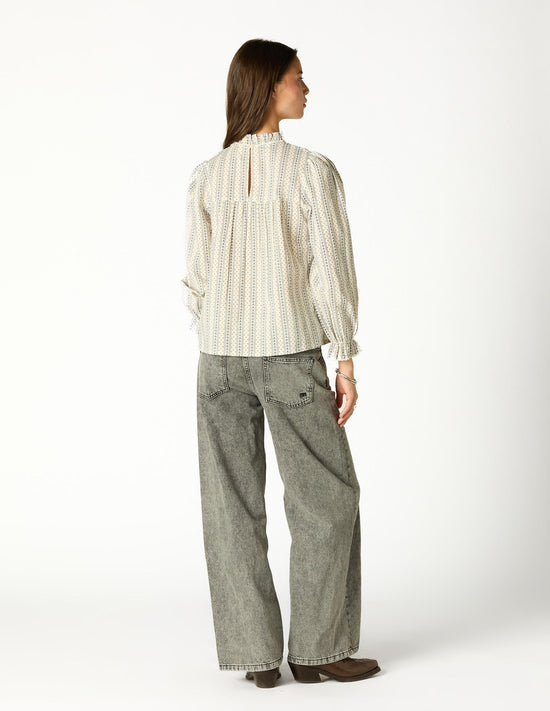 LACE ARROW SHIRT MIDNIGHT