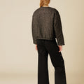 SEQUIN TWEED BOMBER
