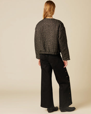 SEQUIN TWEED BOMBER