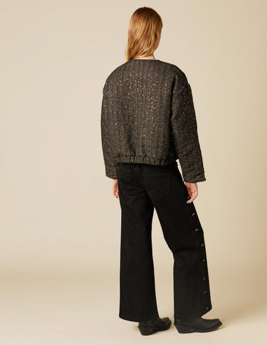 BOMBER TWEED LENTEJUELA