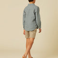 WALNUT GREY STRIPE SHORTS