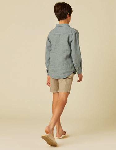 WALNUT GREY STRIPE SHORTS