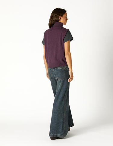 CHALECO CUELLO VUELTO PLUM
