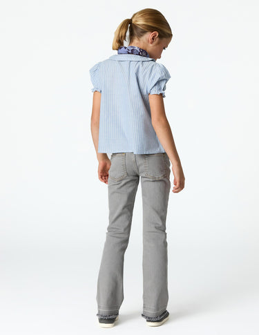 DOUBLE COLLAR SHIRT BLUE STRIPE