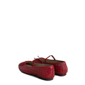 BRAIDED CHERRY-RED BALLET FLATS