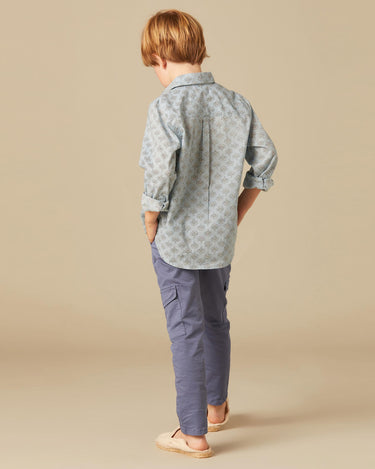 CAMISA HOJAS AZUL