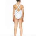 Blue Indian flower swimsuit