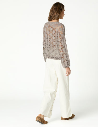SILVER SHIMMER KNIT SWEATER
