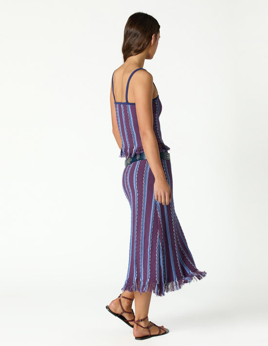 MULTICOLOR FRINGED TOP