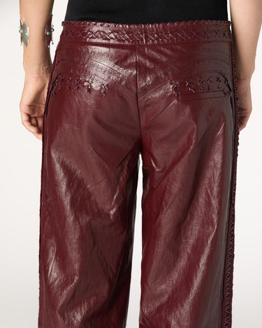 PANTALÓN TRENZADOS BURGUNDY