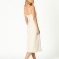 STUDDED STRAPLESS WHITE DRESS