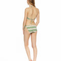 Bikini escote frunces verde