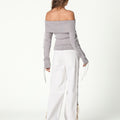 BRAIDED OFF-THE-SHOULDER SWEATER