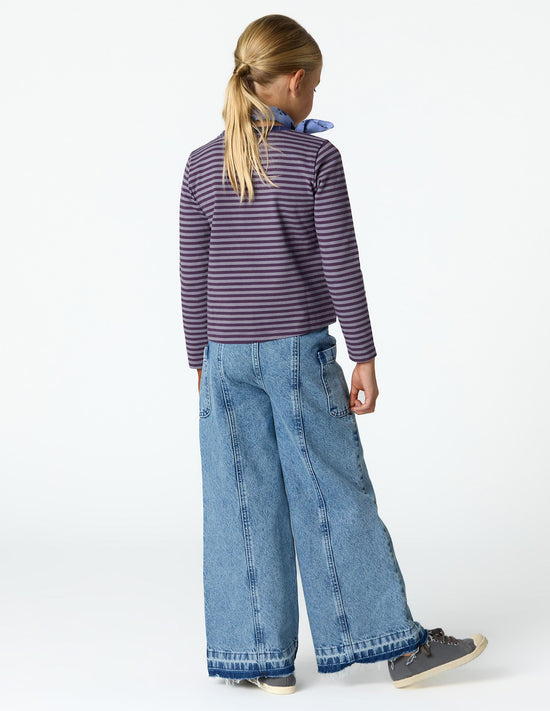 PANTALÓN DENIM DESFLECADO AZUL