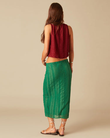 GREEN LACE SKIRT