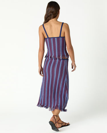 MULTICOLORED FRINGED SKIRT