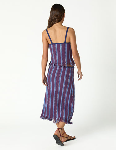 MULTICOLORED FRINGED SKIRT
