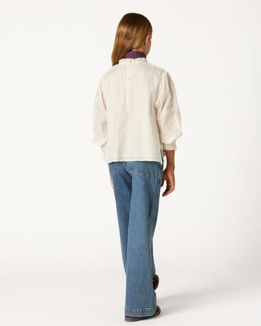 CAMISA CUELLO PERKINS LACE ECRU