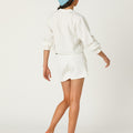 LACE-INSERT LONG SLEEVE SHIRT