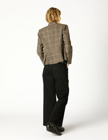BLAZER AUSTRÍACA CUADROS MARRON