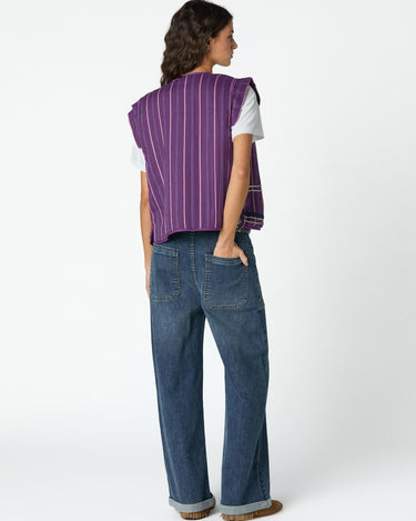 DENIM BOTONES CINTURILLA AZUL