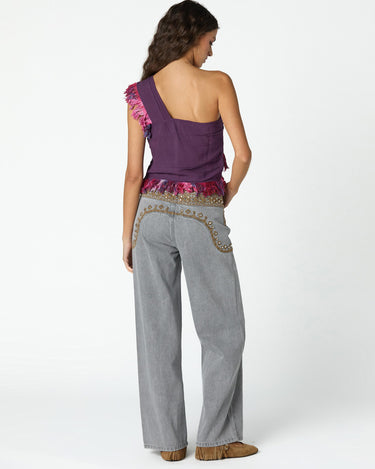 PANTALON CANESU BORDADO GREY