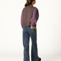 ROUND NECK VEST CHOCOLATE