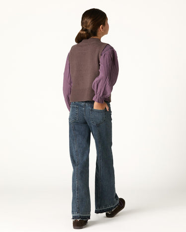 ROUND NECK VEST CHOCOLATE