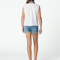 BLUE DENIM SHORTS WITH STARS