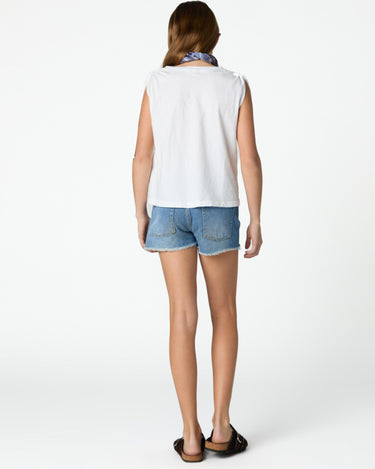 BLUE DENIM SHORTS WITH STARS