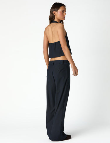 NAVY DIPLOMATIC STRIPE TOP