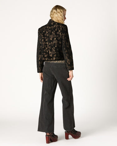 MANDARIN COLLAR PRINT JACKET