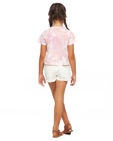 Pink tie-dye t-shirt