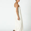 WHITE DENIM PANELLED DRESS