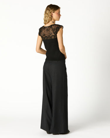TOP CANALÉ LACE BLACK